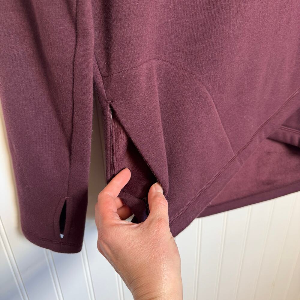 Athleta Cozy Karma Asym Pullover Deep Crocus Violet Sweater Women’s Size XS - Picture 9 of 11